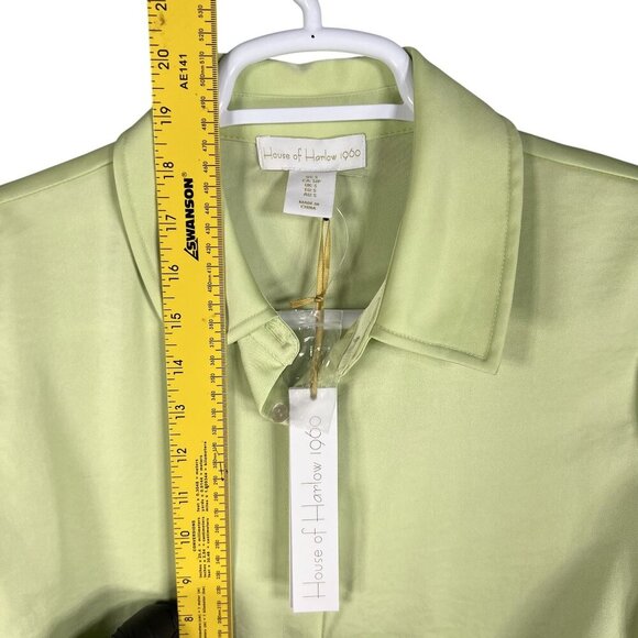 House Of Harlow 1960 NWT S Kelly Green 2 Piece Set Crop Top Wide Leg Pant Hippie - Picture 8 of 16